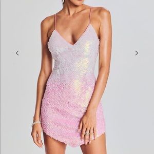 SIRENA FEATHER SEQUIN DRESS size XS